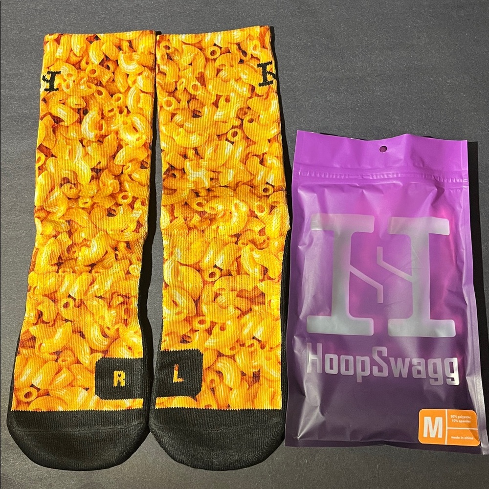 HoopSwagg Macaroni Print Socks